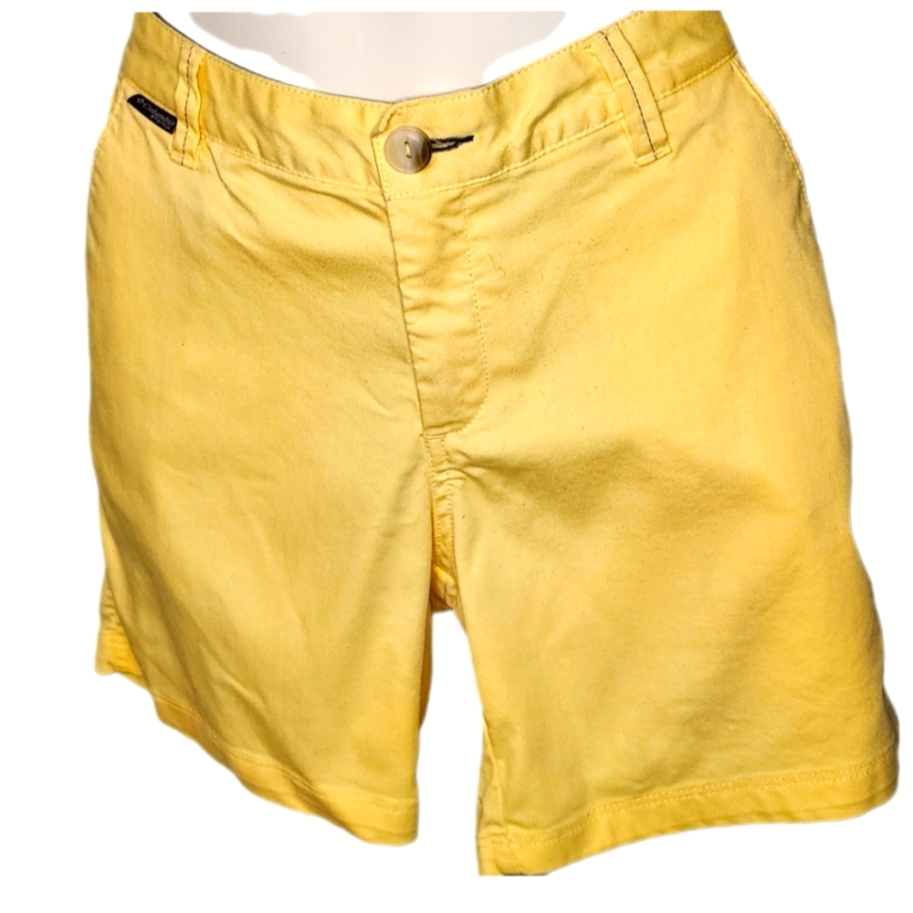 Columbia shorts sailor yellow sz 6 Long